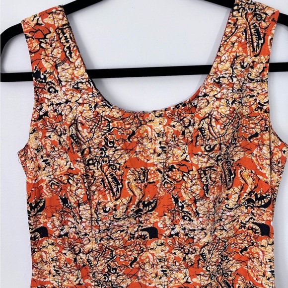 Vintage Krist Gudnason California Zip Up Batik style Pattern Sleeveless Size M - Picture 3 of 11